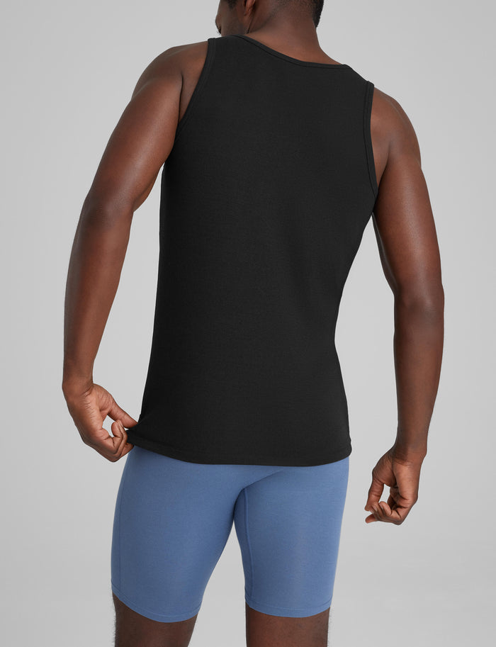 Cool Cotton Rib Tank (3-Pack)::Black