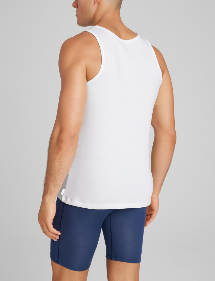 Cool Cotton Rib Tank (3-Pack)::White
