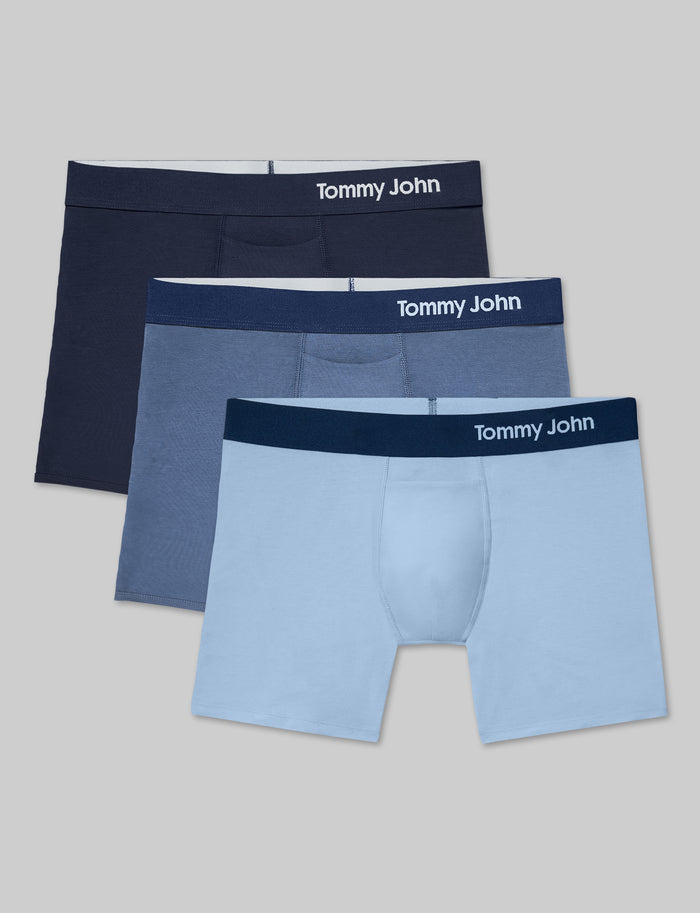 Cool Cotton Trunk 4" (3-Pack)::Navy/Vintage Indigo/Cerulean