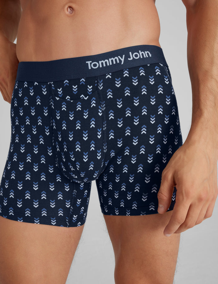 Cool Cotton Trunk 4"::Dress Blues Dashing Chevron