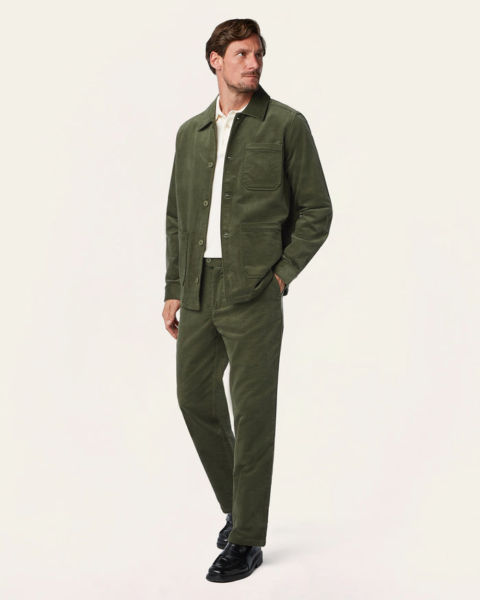 Corduroy Shirt Jacket Dark Olive