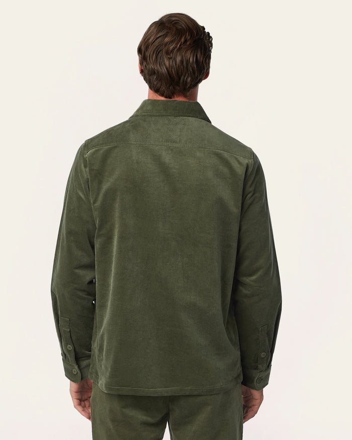 Corduroy Shirt Jacket Dark Olive