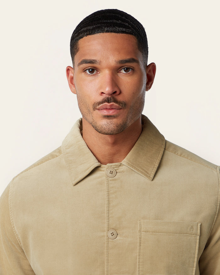 Corduroy Shirt Jacket Sand