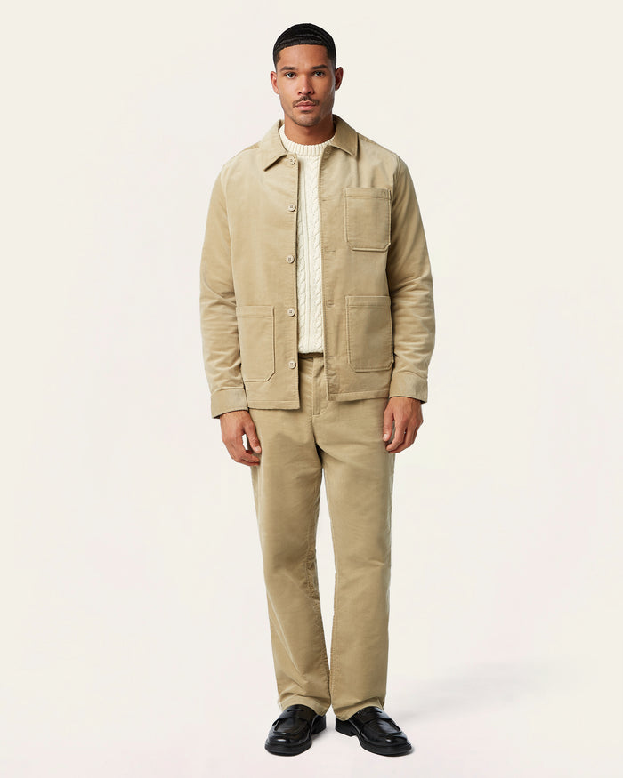 Corduroy Shirt Jacket Sand