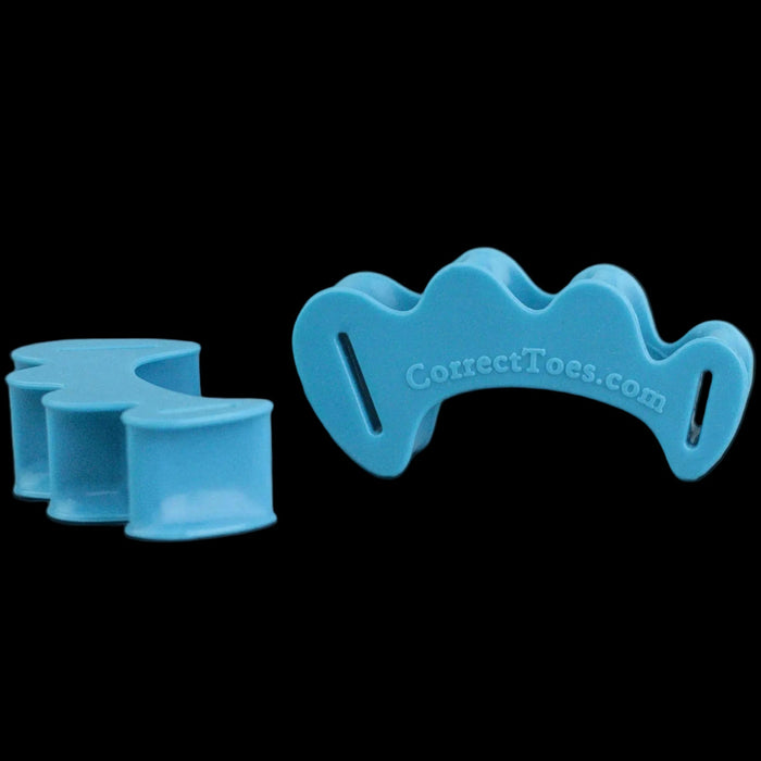 Correct Toes Original Natural Orthotics Toe Spacers Aqua Color