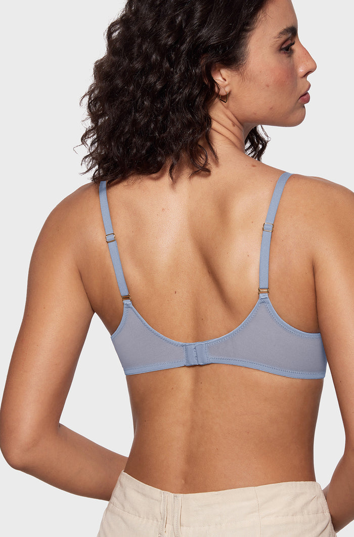 Women's Mesh Plunge Bra Moonlight Blue