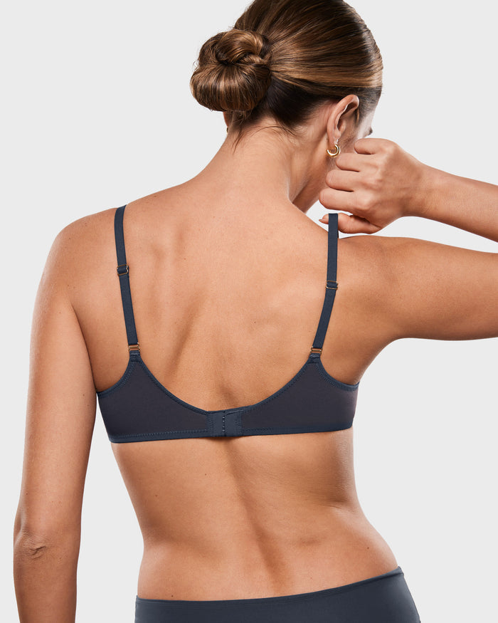 Women's Mesh Plunge Bra Twilight Blue