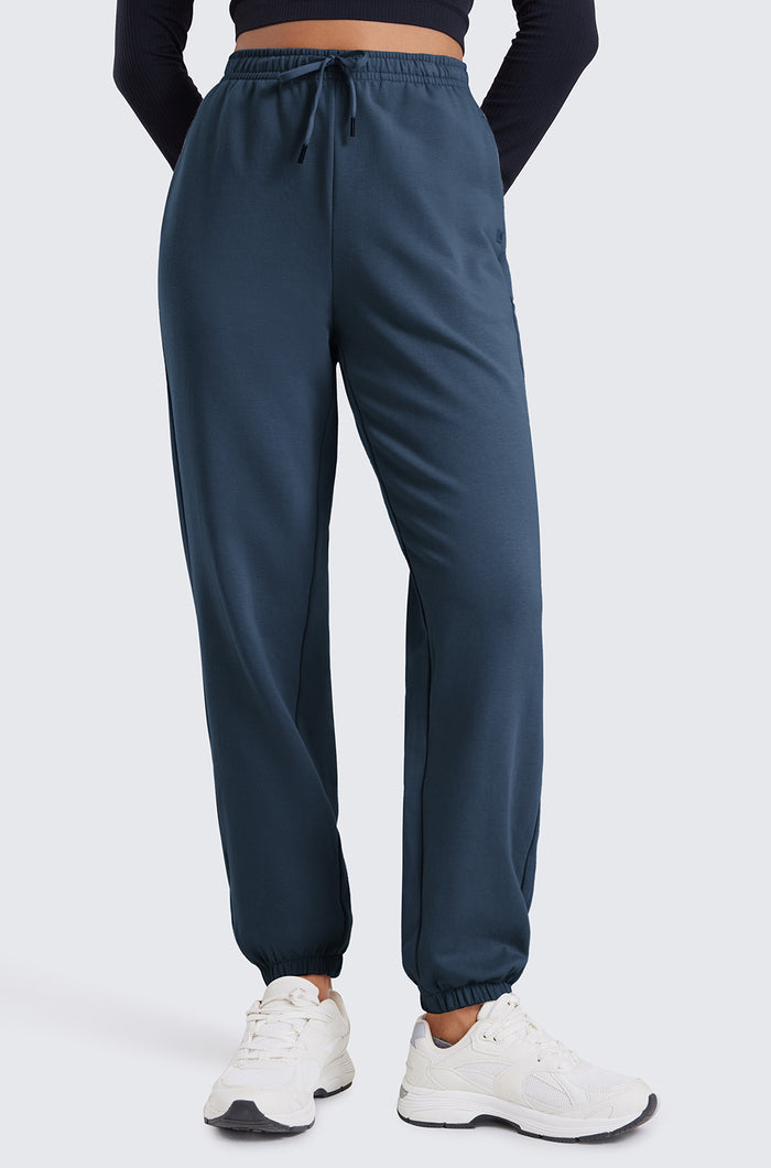 Cotton Fleece Joggers with Pockets 28"