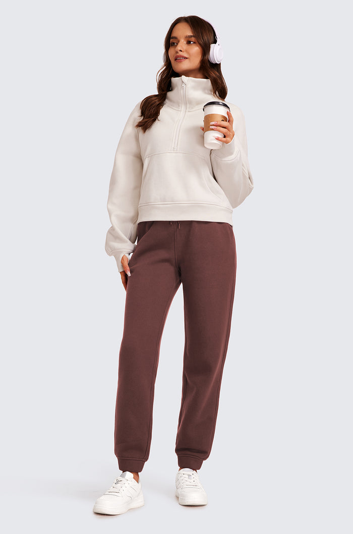 Cotton Fleece Lined Sweatpants 28"