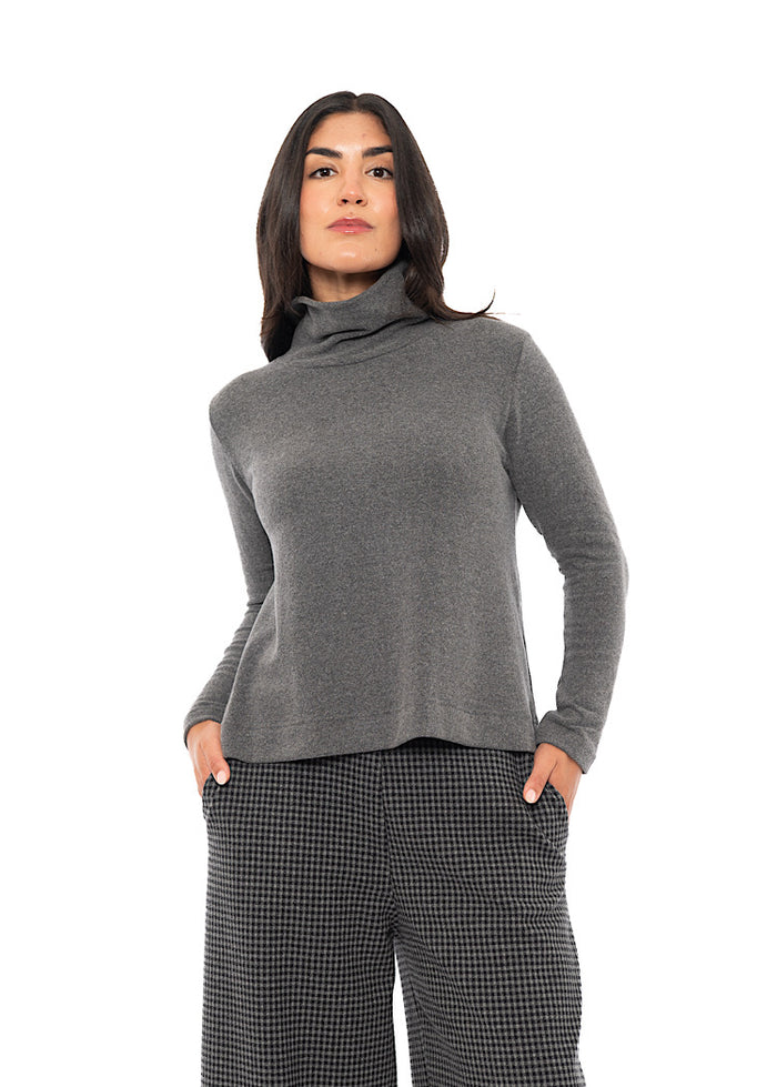 COTTON-FLEECE LYDIA PULLOVER