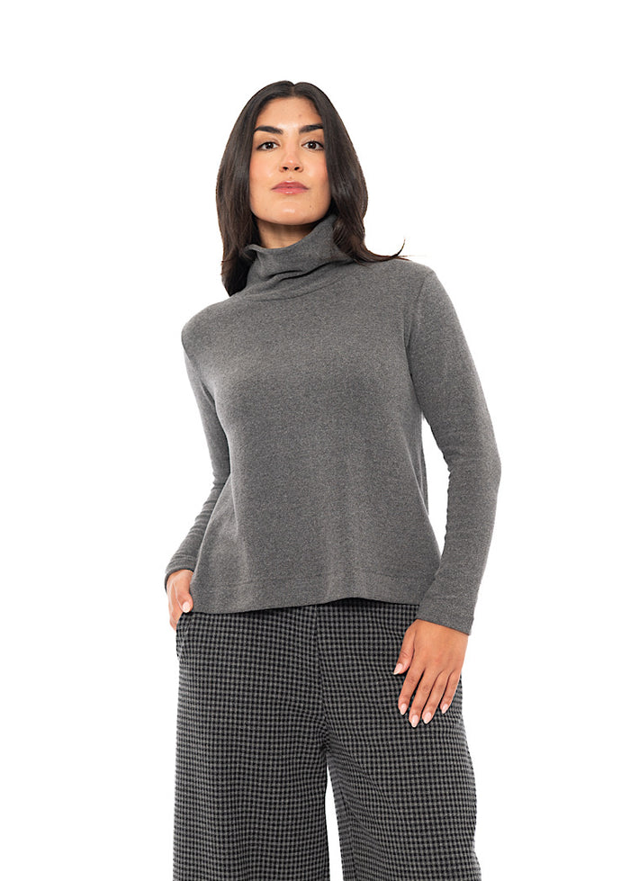 COTTON-FLEECE LYDIA PULLOVER