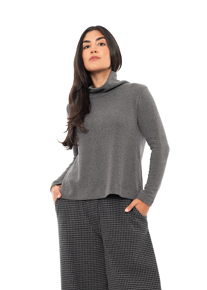 COTTON-FLEECE LYDIA PULLOVER