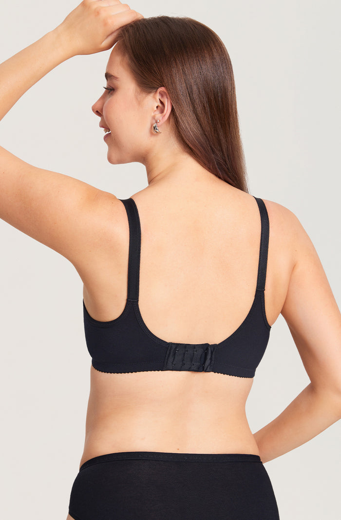 Gratlin Cotton Wireless Support Breastfeeding Bras Black