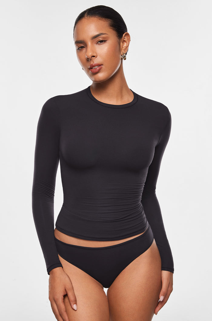 Crew Neck Long Sleeve Double Lined Shirts