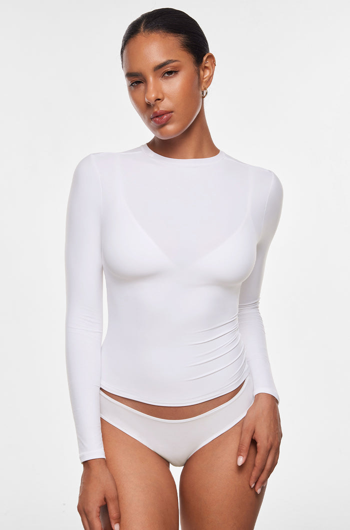 Crew Neck Long Sleeve Double Lined Shirts