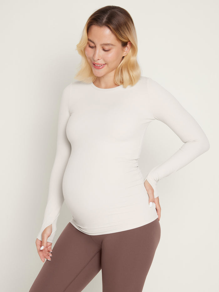Crewneck Maternity Long Sleeve Shirts