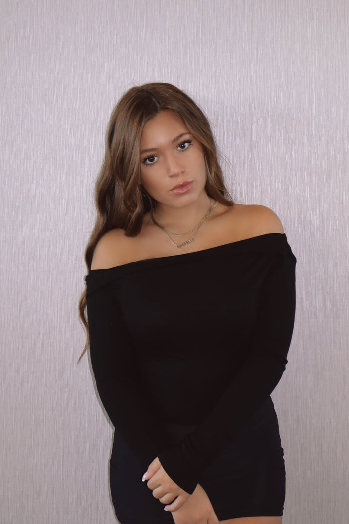 Crossed Off Shoulder Bodysuit