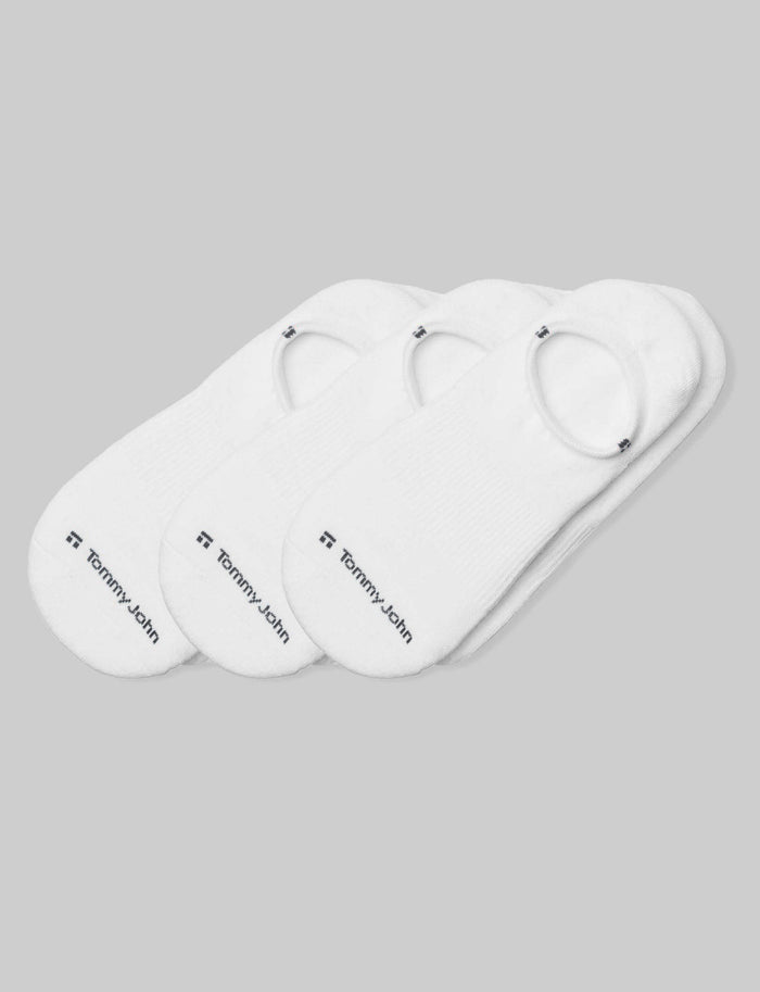 Cushioned No Show Sock (3-Pack)::White