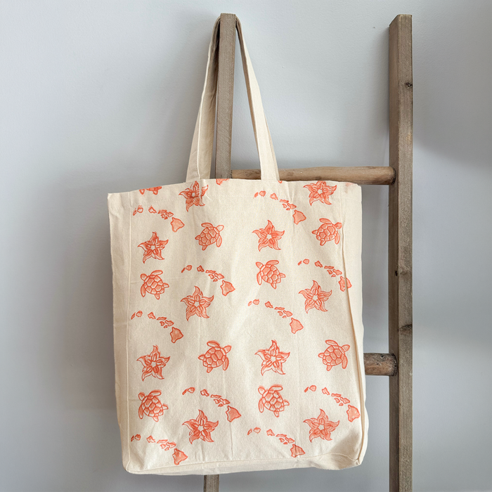 Custom Hand Block Printed Canvas Tote