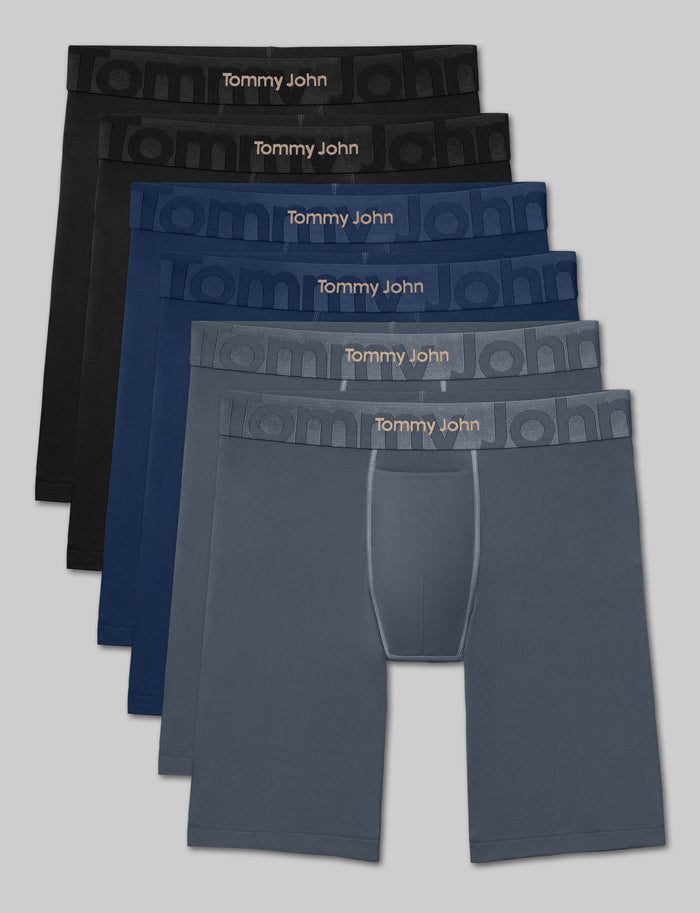 Customized Flex Boxer Brief 8" (6-Pack)::Black/Dress Blues/Turbulence