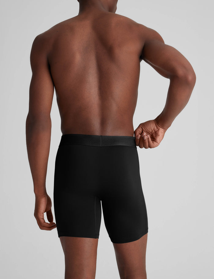 Customized Flex Mid-Length Boxer Brief 6" (3-Pack)::Black/Dress Blues/Turbulence