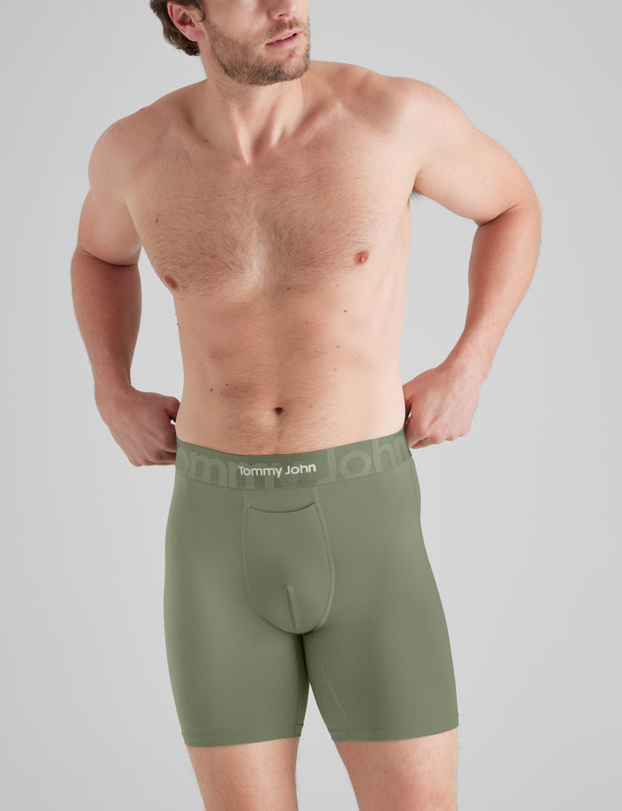 Customized Flex Mid-Length Boxer Brief 6"::Oil Green