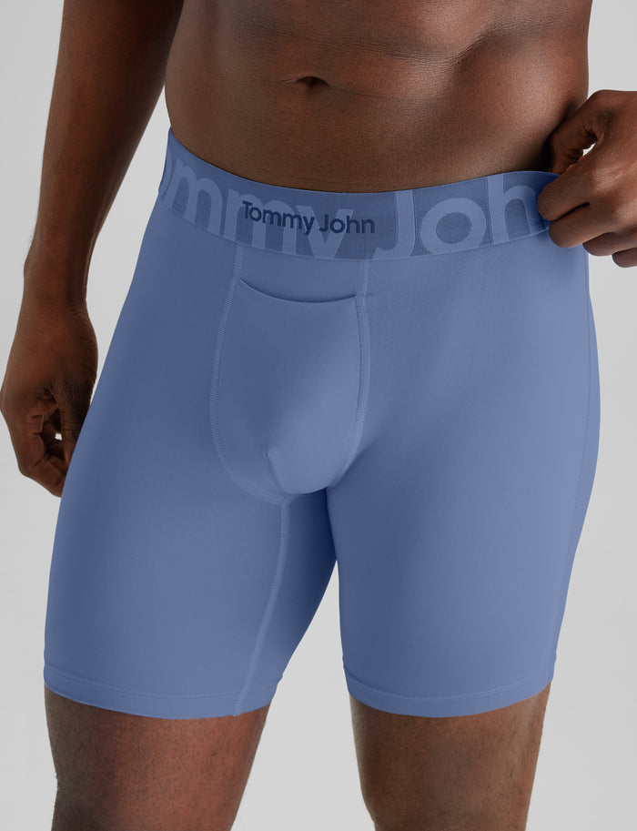 Customized Flex Mid-Length Boxer Brief 6"::Colony Blue