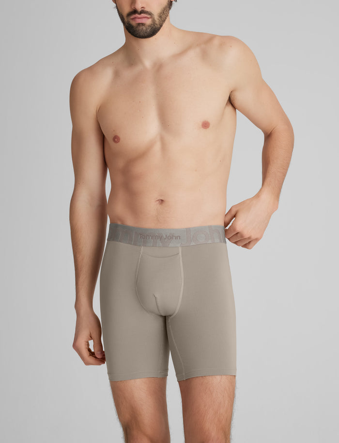 Customized Flex Mid-Length Boxer Brief 6"::Cinder