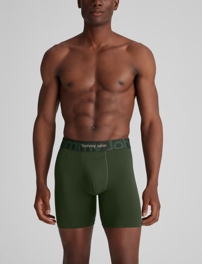 Customized Flex Mid-Length Boxer Brief 6"::Dark Olive
