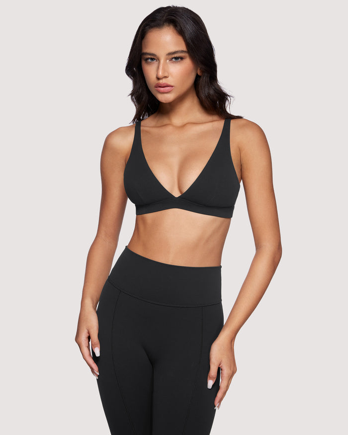 Deep V Neck Sport Bra
