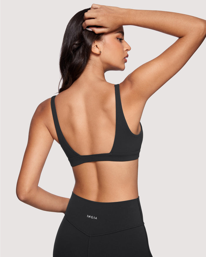 Deep V Neck Sport Bra