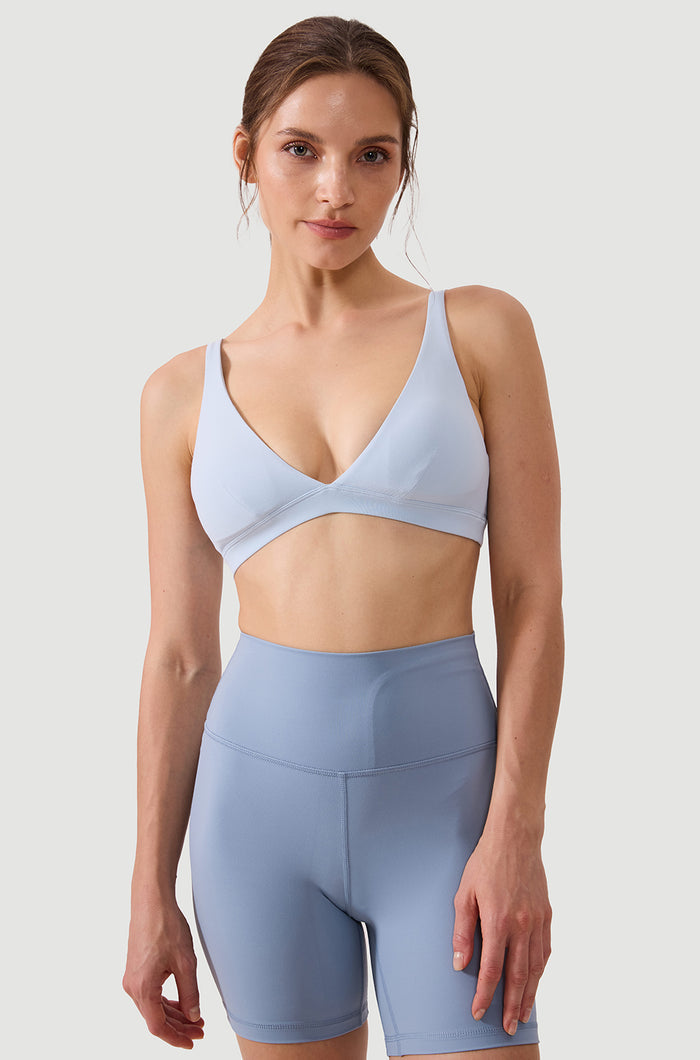 Deep V Neck Sports Bra