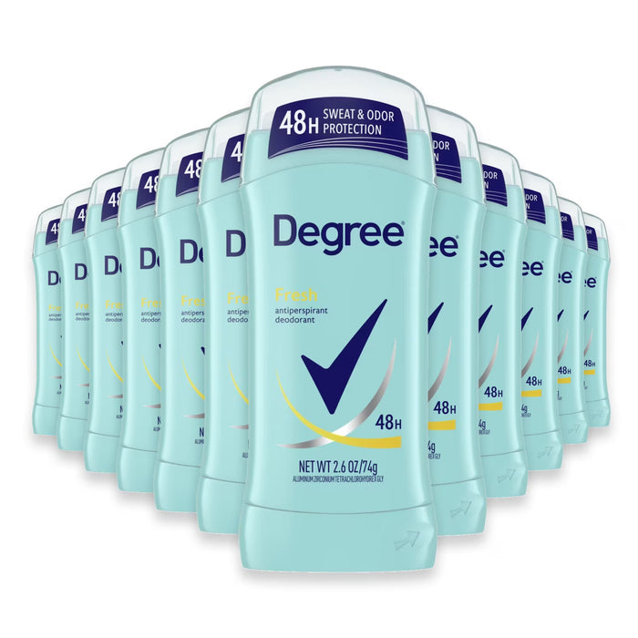 Degree Women Fresh Energy Invisible Solid Antiperspirant Deodorant 2.6 oz - 12 Pack