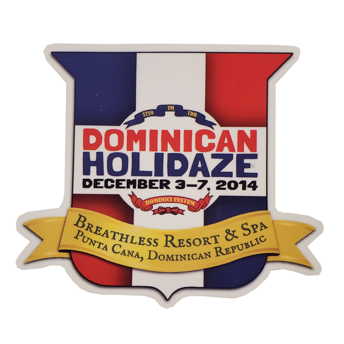 Dominican Holidaze 2014 Crest Sticker (Includes Shipping)