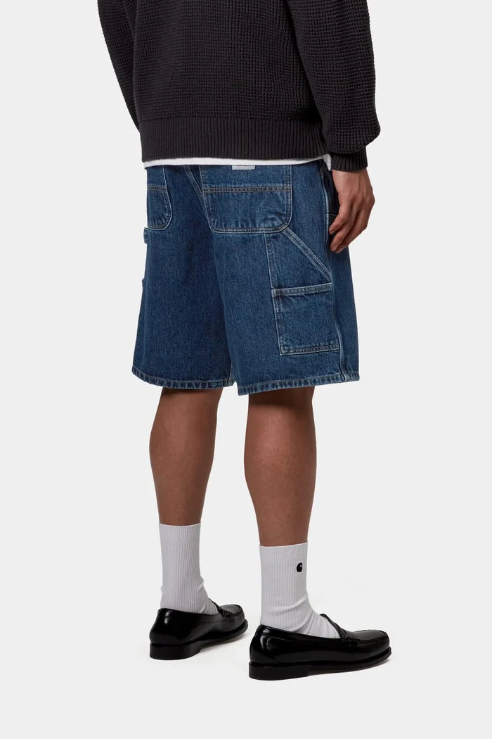 Double Knee Short 'Blue (Stone Washed)'