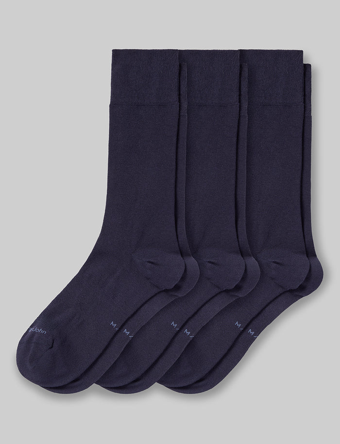 Dress Crew Sock (3-Pack)::Navy