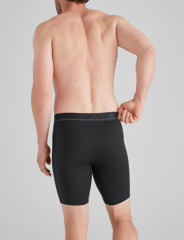 DriComfort® Geo 365 Boxer Brief 8" (3-Pack)::Black