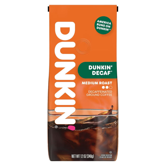 Dunkin' Decaf Medium Roast Ground Coffee - 12 oz - 6 Pack