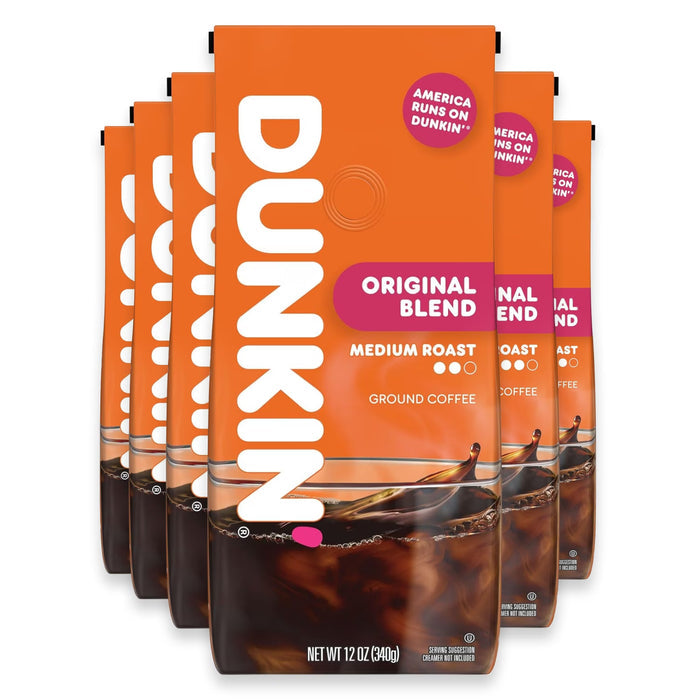 Dunkin' Original Blend Ground Coffee - 12 oz - 6 Pack