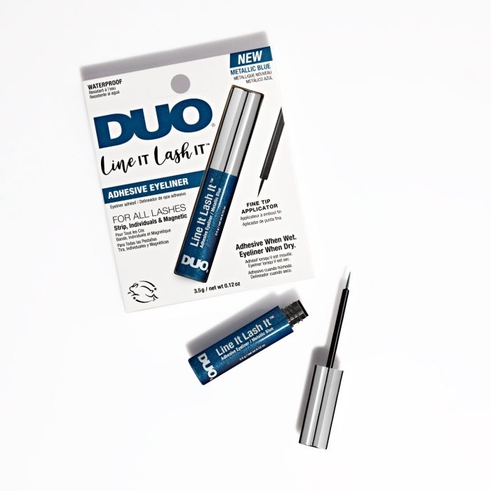 DUO - Line It Lash It 2 in 1 Eyeliner & Lash Adhesive Waterproof - Metallic Blue
