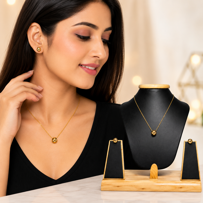 Elegant Geometric Pendant Jewelry Set