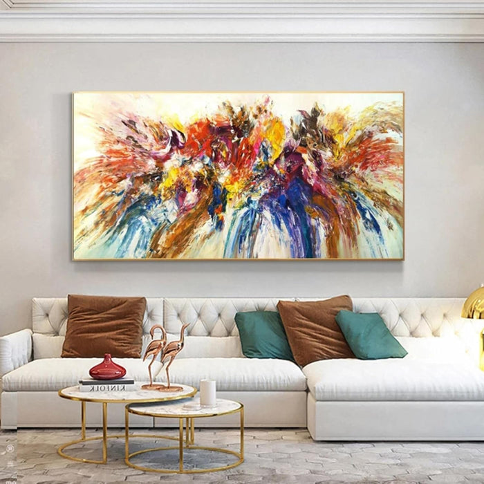 Energetic Abstract Expression: Colorful Splash