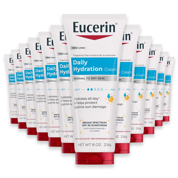 Eucerin Daily Hydration SPF 30 Sunscreen Body Cream - 8 oz - 12 Pack