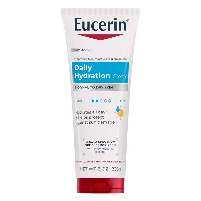 Eucerin Daily Hydration SPF 30 Sunscreen Body Cream - 8 oz - 12 Pack