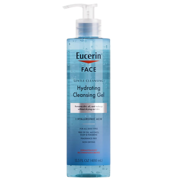 Eucerin Hydrating Cleansing Gel Facial Cleanser - 13.5 oz - 12 Pack
