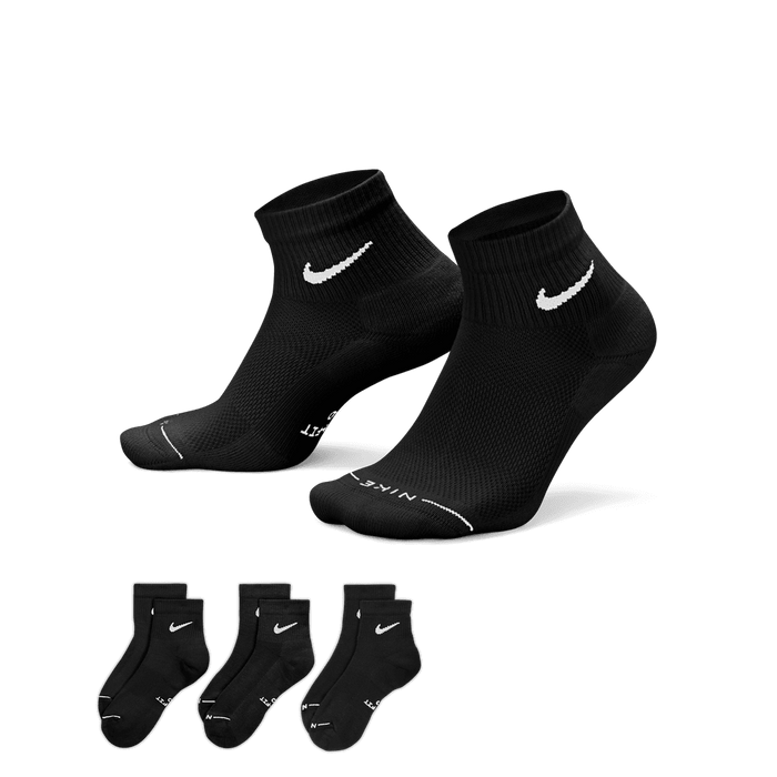 Everyday Elevated Ankle Socks (3 Pairs) 'Black'