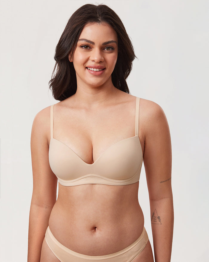 Women's Everyday Push Up Bra Beige