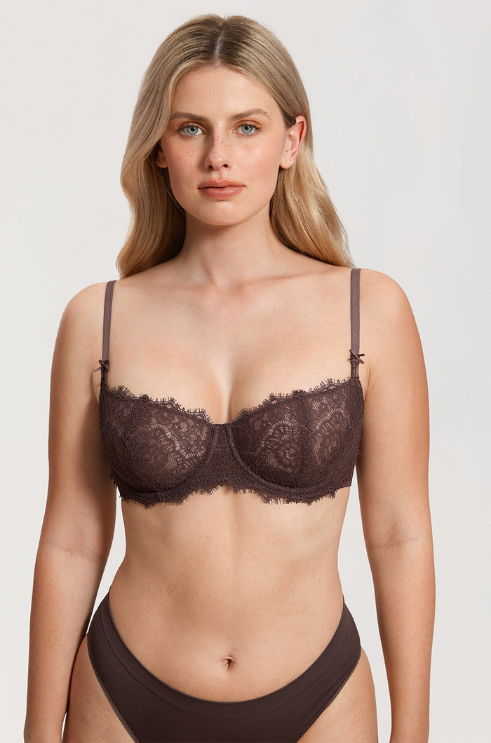 Eyelash Lace Balconette Bra