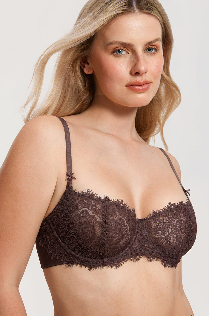 Eyelash Lace Balconette Bra