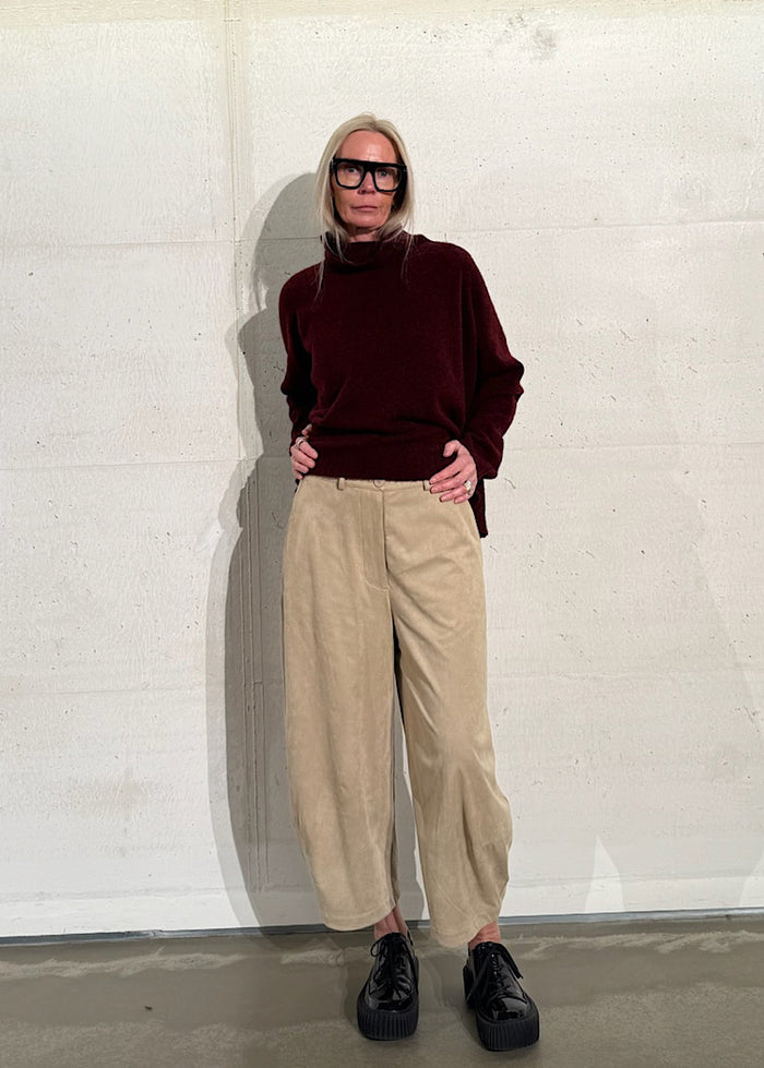 RUNDHOLZ BLACK LABEL BALLOON FAUX SUEDE TROUSER
